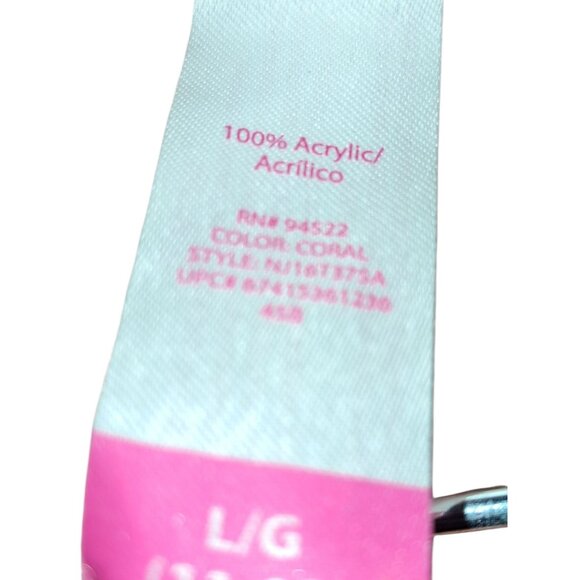 No Boundaries Coral Open Knit Fringe Cardigan Vest Womens L Boho Festival - Picture 3 of 5